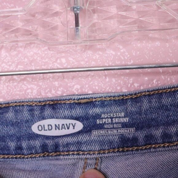 Old Navy |‎ Rockstar Super Skinny High Rise Jeans 10 - Picture 4 of 7